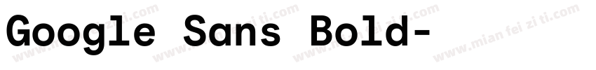 Google Sans Bold字体转换